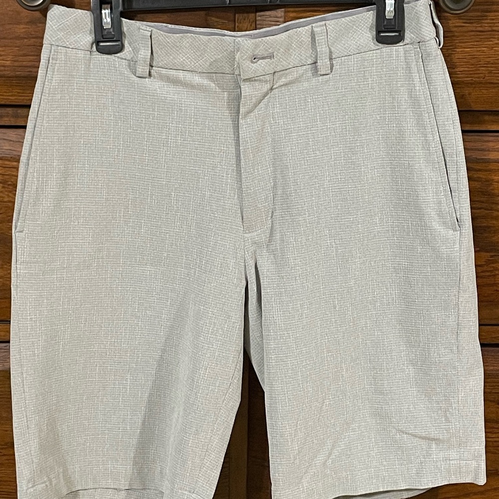 Walter Hagen Light Tan Flat-Front Men's Shorts